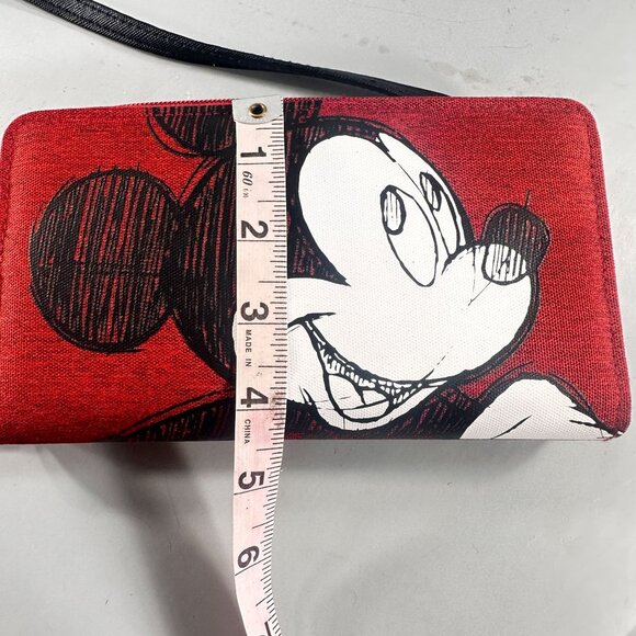 Disney Mickey Mouse Wallet Sketch Convertible Crossbody Embroidered Purse - Picture 6 of 16